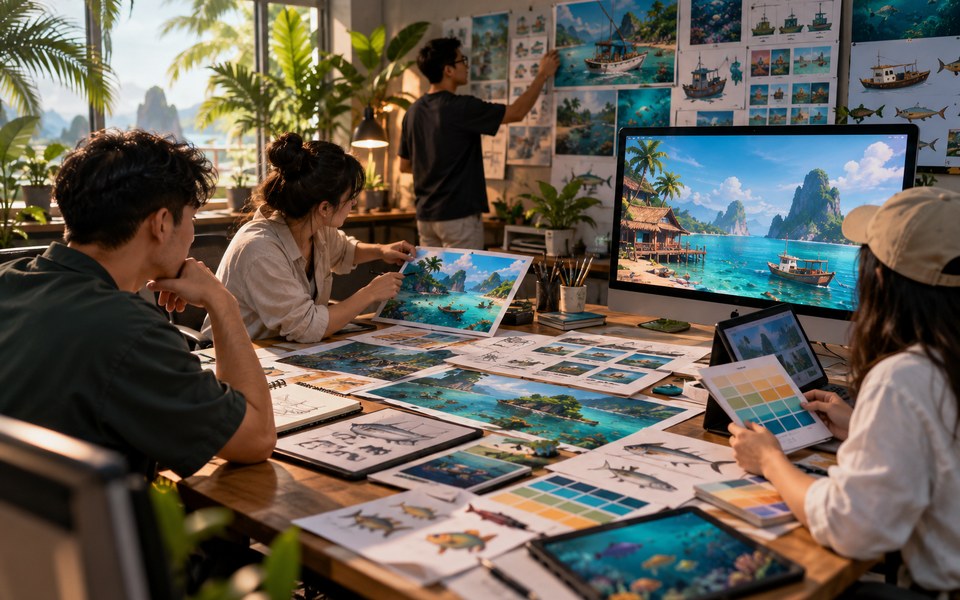Visual konseptual Lumvexa untuk art